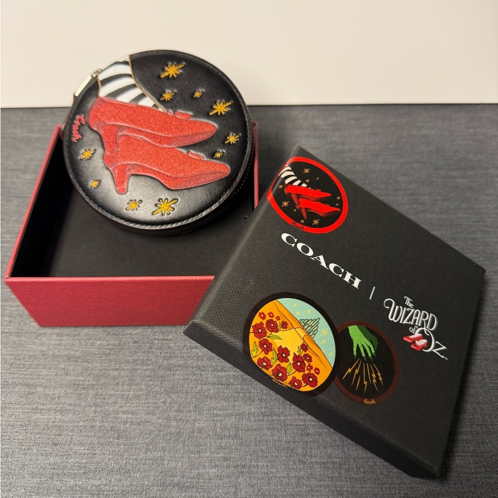 Coach Black and Red Wizard of Oz Coin Holder